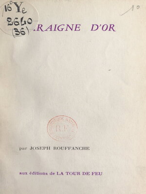 cover image of L'araigne d'or